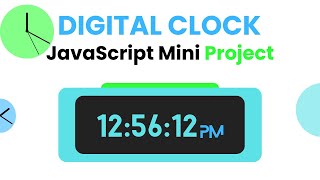 Simple Digital Clock Mini Project JavaScript | Javascript Project | FrontendDUDE