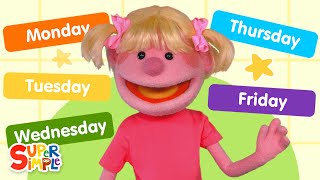 Days Of The Week featuring The Super Simple Puppets | Kids Songs | Super Simple
