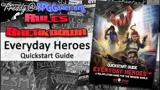 How to Play Everyday Heroes (Quickstart Guide, Evil Genius Productions, 2022) |