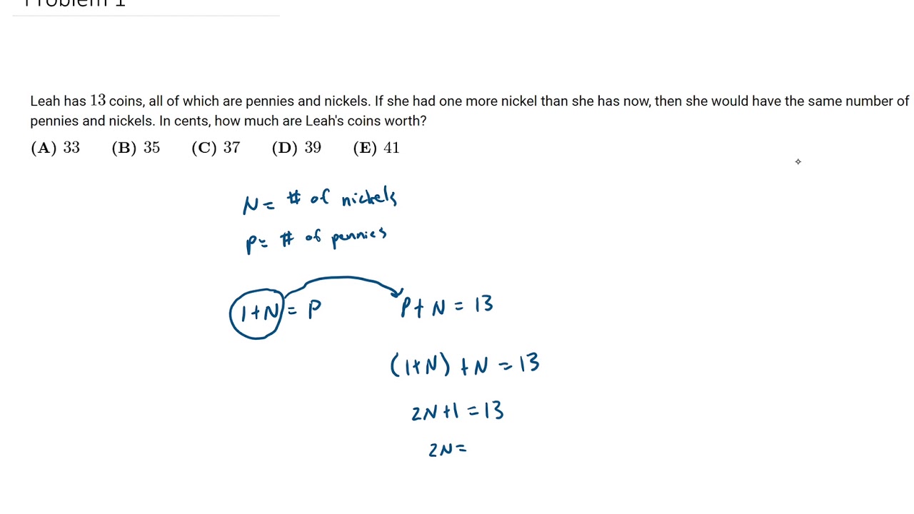 2014 AMC 10B: Problem 1 - YouTube