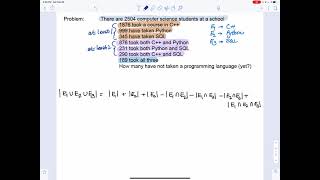 Application of Inclusion/Exclusion with 3 Sets