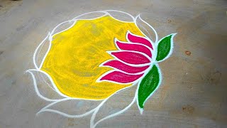 ugadi special rangoli /Easy ugadi muggulu/simple pandagamuggulu/beautiful Rangoli designs/kolam