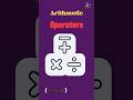 Arithmetic Operators in Javascript | Operators in javascript | #javascript  tutorial in 1 minutes