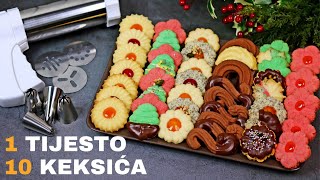 1 TIJESTO - 10 KEKSIĆA - ŠPRICANI KEKSIĆI ŠPRICOM & KESICOM – TOPE SE U USTIMA - SPRITZ COOKIES