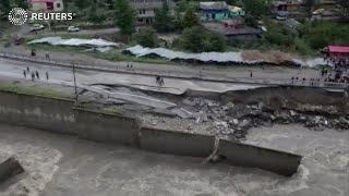 Drone details scale of destruction in India floods