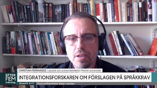 Forskaren om språkkravet: ”Finns inga belägg för att det gynnar integr… | Efter fem | TV4 \u0026 TV4 Play