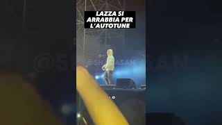 Lazza si arrabbia per l’auto-tune sbagliato #lazza #sirio #live