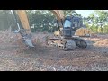 พามาดูรถขุดใส่บุ้งกี๋ขุดตอไม้ยางพาราเร็วประหยัด sany sy200c ชมไปบ่นไป excavator