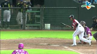 20130831 CPBL 犀牛VS猿 3下 葉竹軒偷點考驗鄭兆行守備