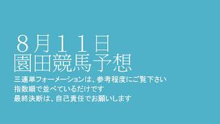 ８月１１日園田競馬予想