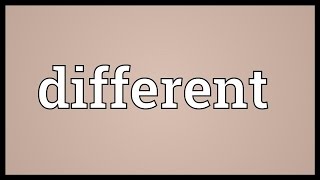 Different Meaning