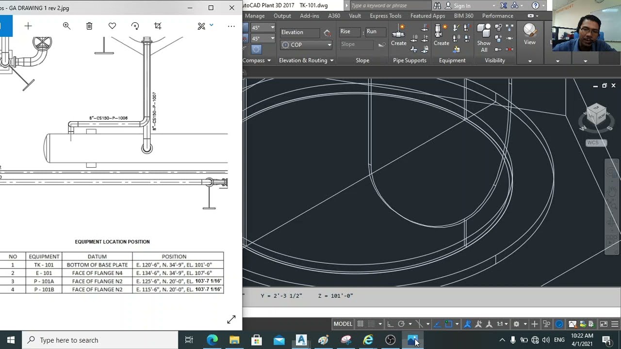 Setting Equipment Placement/Location In AutoCAD Plant 3D - YouTube