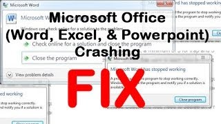 Microsoft Office (Word, Excel, & Powerpoint) Crashing FIX​​​ | H2TechVideos​​​
