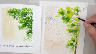 Painting with Nicola - Paint trees in watercolor, easily. Video demos show you how.