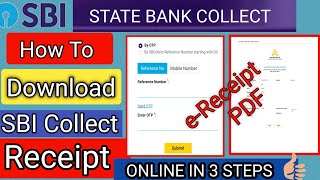 SBI Collect Receipt Download:How To Download SBI Collect Payment E-Receipt Online #SBI_Receipt