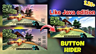 Button Hider Mod for Minecraft pocket edition 1.21+ || Button hider for mcpe 1.21+