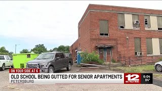 Old Petersburg school building gutted to make seniors, veterans apartments