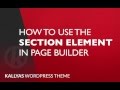 Sections Element ( Kallyas WordPress theme v4.0  )