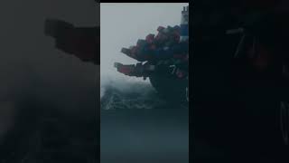 The collapse of containers from the ship #shorts #ship #sea #sealife #ocean #waves #collapse #crash