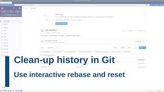 Clean-up history in Git: use interactive rebase and reset