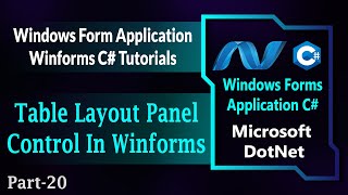 20 | Table Layout Panel Control In Winforms C# | TableLayoutPanel In Windows Forms App (Hindi/Urdu)