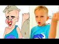 Vlad and Nikita Play with Balloons | Funny Drawing Meme