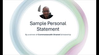 Sample Personal statement   Commonwealth Shared Scholarship Winner