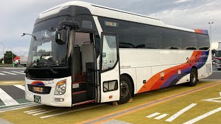 高速バス前面展望 車窓[1/2]熊本桜町BT→宮原SA/ なんぷう号(九州産交)熊本桜町BT650発(宮崎駅行)