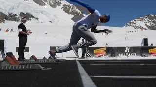 Hublot/Jungfraubahnen - Sprintduell auf dem Jungfraujoch: Asafa Powell vs. Dario Cologna