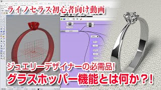 ジュエリーデザイナーの必需品！グラスホッパー機能とは何か？！、ライノセラス初心者向け動画