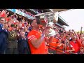 AIDAN FORKER LIFTS THE CUP IN 2024 + KIERAN MCGEENEY LIFTS THE CUP IN 2002 ALLIRELAND FOOTBALL FINAL