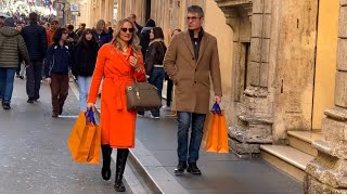 🇮🇹Street fashion🇮🇹Rome,Italy 🎄🎊2024