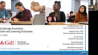 Course Design Essentials 1 — Introduction and learning outcomes (December 8, 2020)