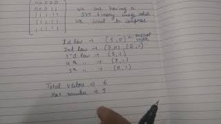 Run Length Encoding Example | Image Processing | Hindi 2019