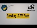 How to read .CSV files | Python | Pandas