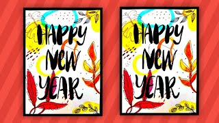 Happy New Year 2024, boho painting new year special