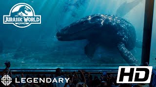 Jurassic world (2015) FULL HD 1080p - mosasaurus feeding show scene Legendary movie clips