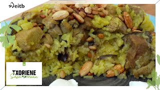 TXORIENE: Arroz, haragi eta alberjinia 'pastela'