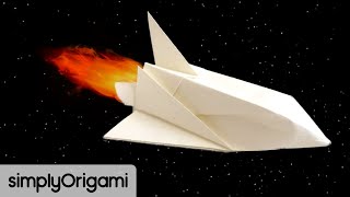 ORIGAMI Space Shuttle | Make an EASY paper SPACE SHUTTLE | How To 🌸 | by Toshikazu Kawasaki