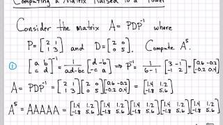 Linear Algebra Example Problems - Computing a Matrix to a Power