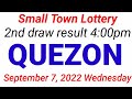 STL - QUEZON September 7, 2022 2ND DRAW RESULT