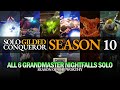 Solo Gilded Conqueror (Season 10) - All 6 Grandmaster Nightfalls Solo [Season of the Worthy]