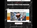 👩‍💻Business Operations Manager👨‍💼