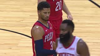 James Harden Hits Himself In Face With Ball and Josh Hart Couldn't Believe It