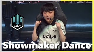 Showmaker starts Cheering for his Toplaner in Game