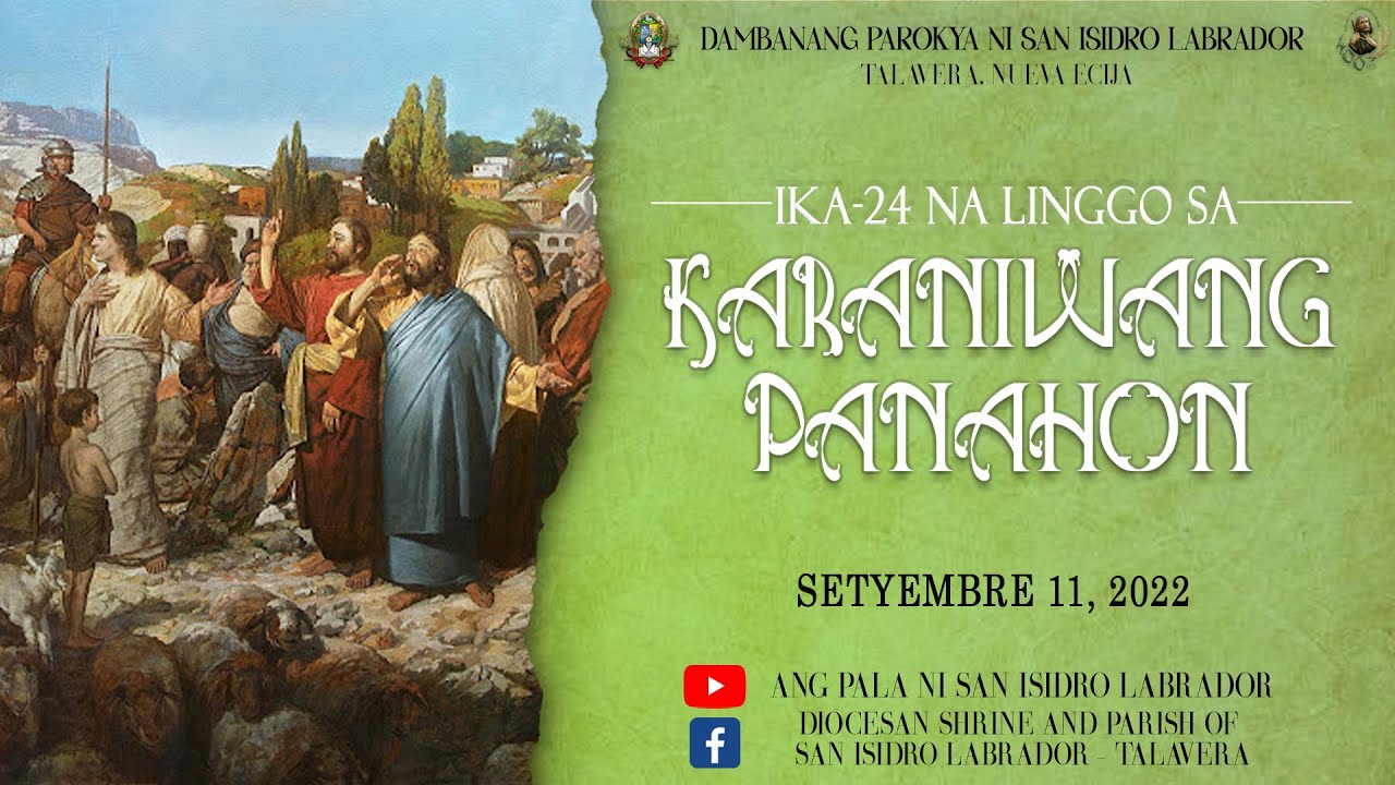 Banal Na Misa | Ika-24 Na Linggo Sa Karaniwang Panahon | 11 Setyembre ...