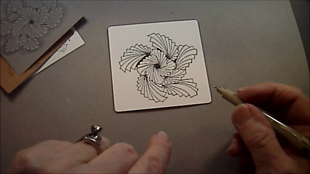 Leafing Tangle Pattern Lesson 155 Youtube