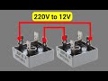 How To Make 220V to 12V 60A Battery Charger | Full Bridge Rectifier Circuit