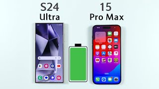 Samsung S24 Ultra vs iPhone 15 Pro Max Battery Drain Test!!