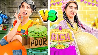 Rich Pregnant Vs Poor Pregnant At Birthday Party - Funny Stories About Baby Doll Family